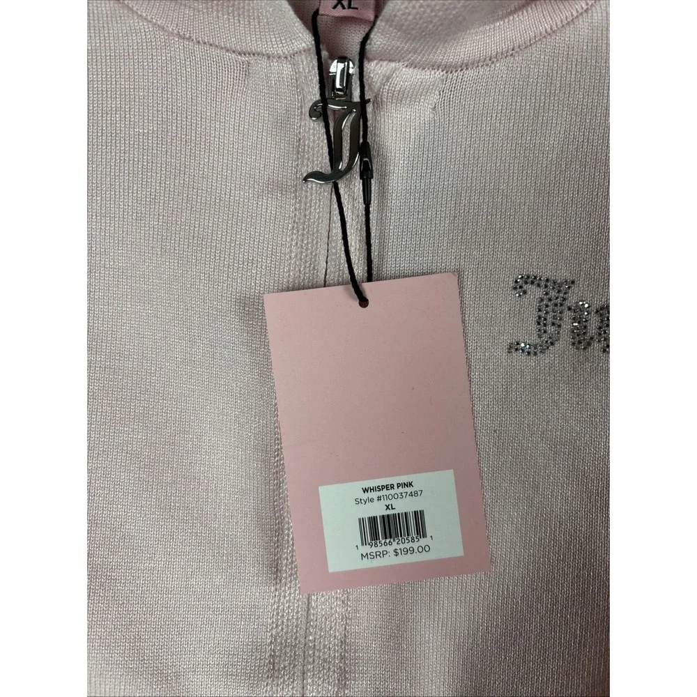Juicy Couture Pink Knit Sweater Hoodie & Pants Set‎ Outfit Sz XL Lounge Y2k 90's